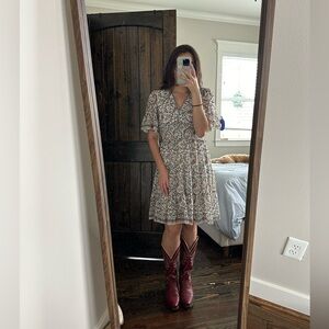 MAX STUDIO - FLORAL SMOCKED DRESS